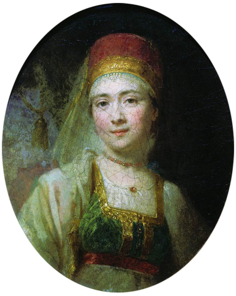 "Портрет торжковской крестьянки Аксиньи", 1795, 71.5×58.5 см