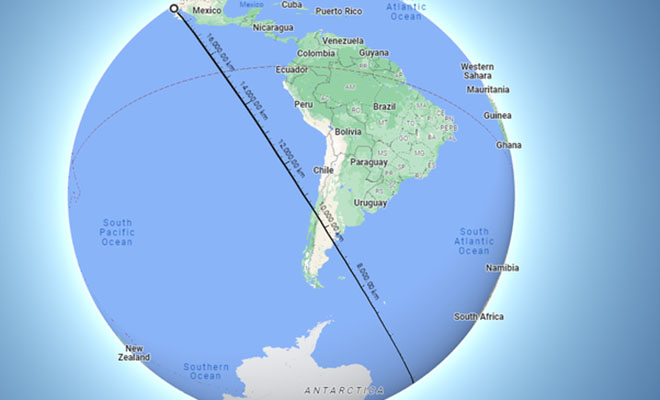 Из Америки в Индию можно проплыть по прямой, но на карте это кривая линия п,Культура [1134516]
