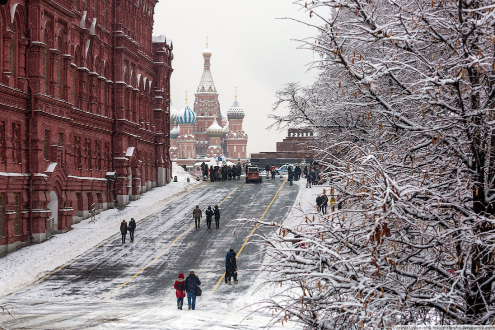 Москва после снегопада