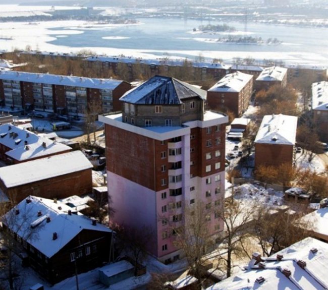 6. Дом на доме в Иркутске дом, интересное, подборка, факты