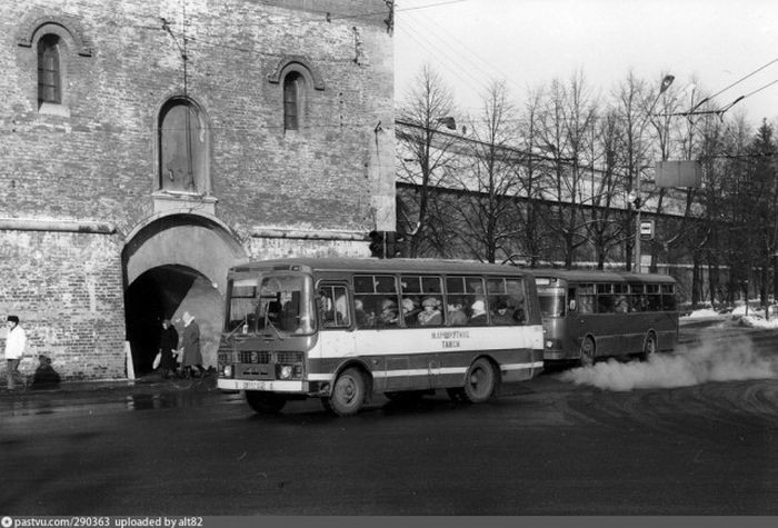 Уже тогда в городе были маршрутные ПАЗики. история, факты, фото