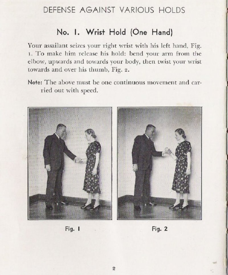 Руки прочь! Учебник женской самообороны 1942 г бой, прошлое, самозащита, самооборона, учебник