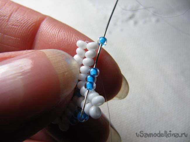 Браслет из бисера «Снежная королева» 