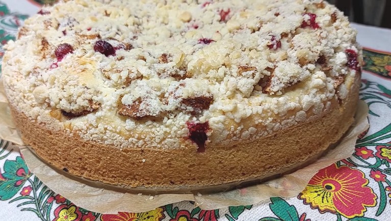 КЛЮКВЕННЫЙ песочный пирог — мое козырное блюдо к чаю!