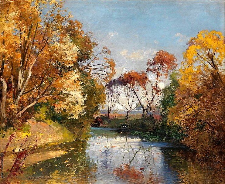 "Осенний пейзаж", 1919, холст, масло