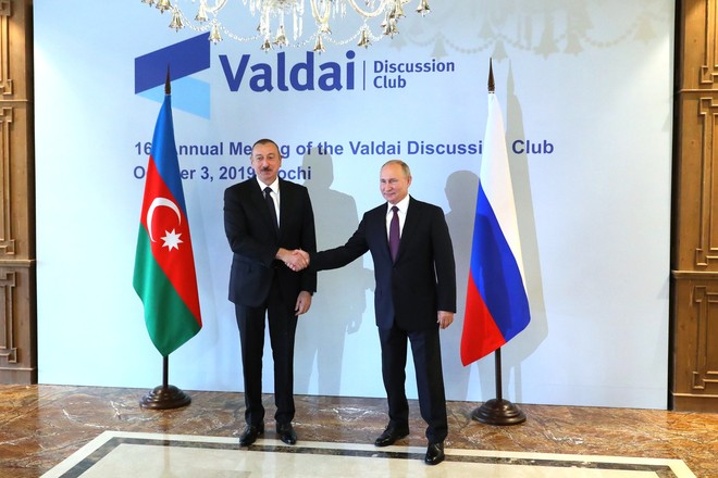 Ильхам Алиев и Владимир Путин