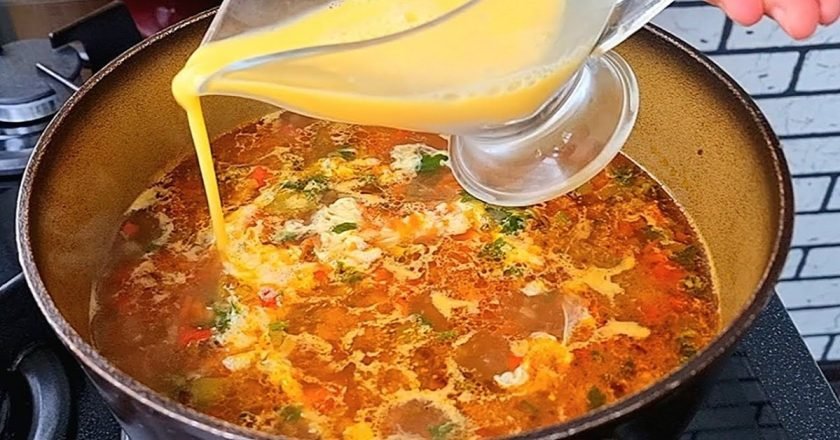Узбекский куриный суп с овощами