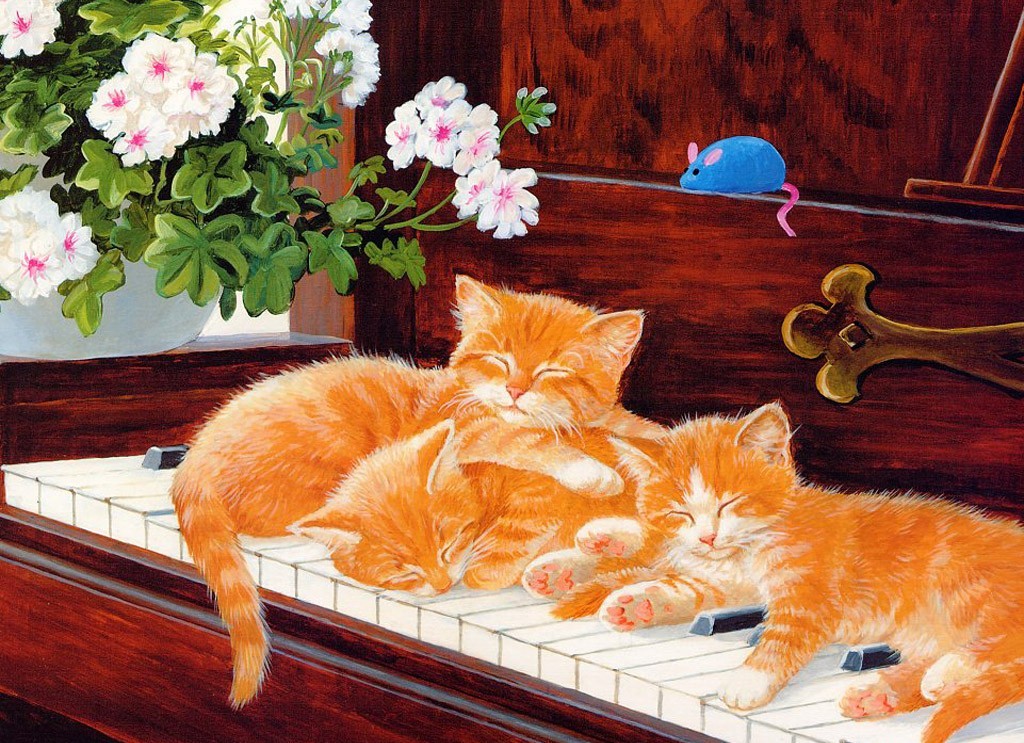 Рыжие коты открытки