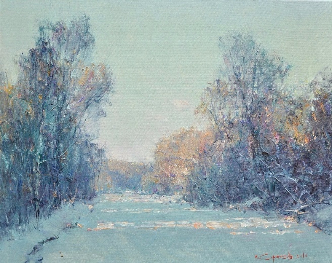 Зима у нас суровая, но до чего же хороша! Художник Коротков Валентин живопись