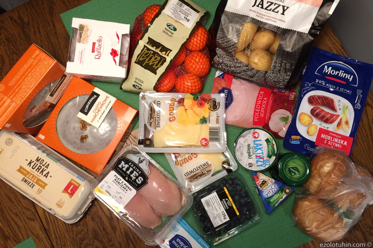 Сколько стоят продукты питания в Польше в пересчете на рубли