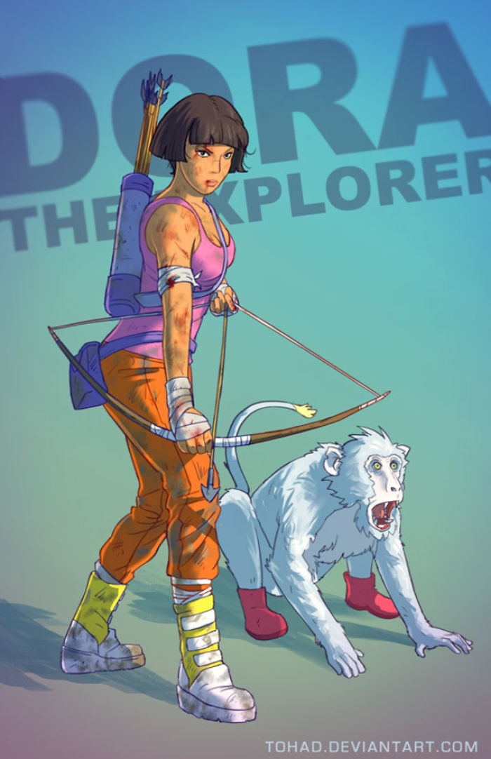 Artist Turns Characters Of Our Childhood As Bloody As Those Of Tarantino