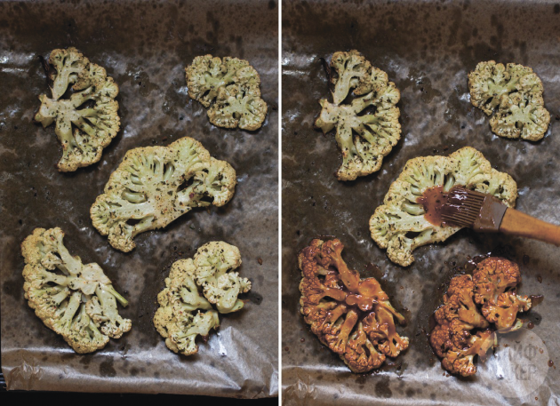 «Стейки» из цветной капусты закуски,кулинария,овощные блюда