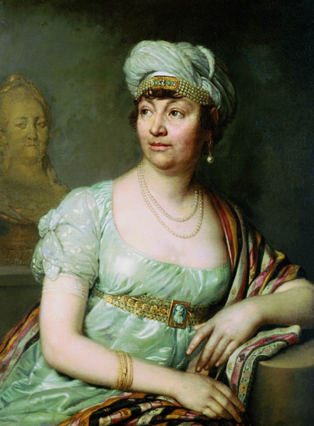 "Портрет писательницы Анны Луизы Жермены де Сталь", 1812, 88.7×68 см
