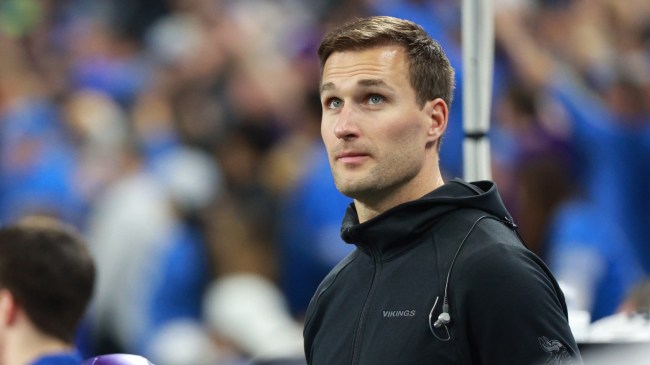 Kirk Cousins on the sidelines during a Minnesota Vikings game.