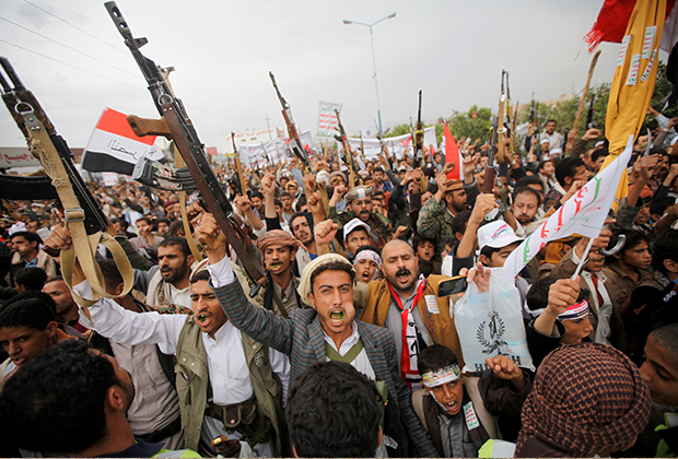 Марш хоуситов в Йемене