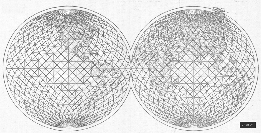 Рисунок 12а – Сетка планетарной трещиноватости земной коры