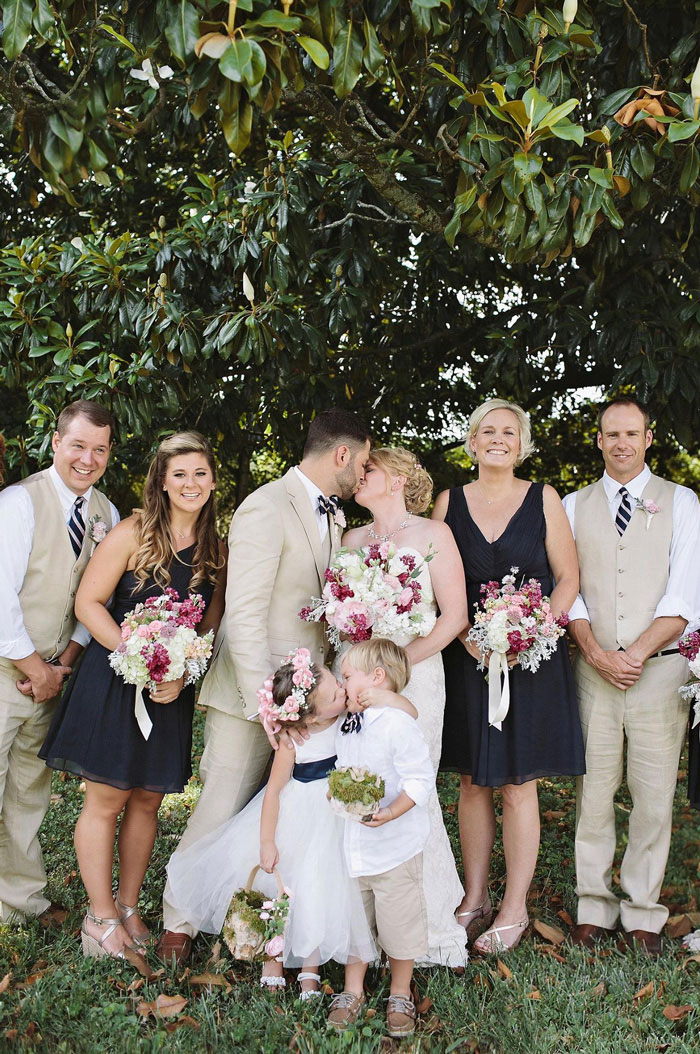 4-Year-Old Flower Girl’s Surprise Kiss Stole The Spotlight At Mom’s Wedding