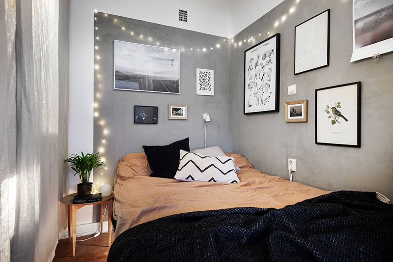 Небольшая шведская квартира с зеленой гостиной (39 кв. м) Небольшая шведская квартира с зеленой гостиной (39 кв. м) зеленый цвет