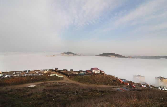 Туман во Владивостоке (32 фото)