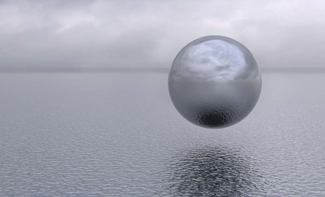 Американские военные показали видео со сферическим объектом, который летел над морем, а потом ушел под воду