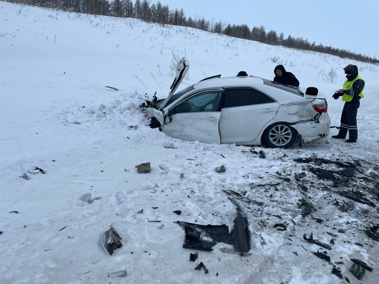 ДТП в Челябинской области: автомобиль вошёл в землю, погибли двое