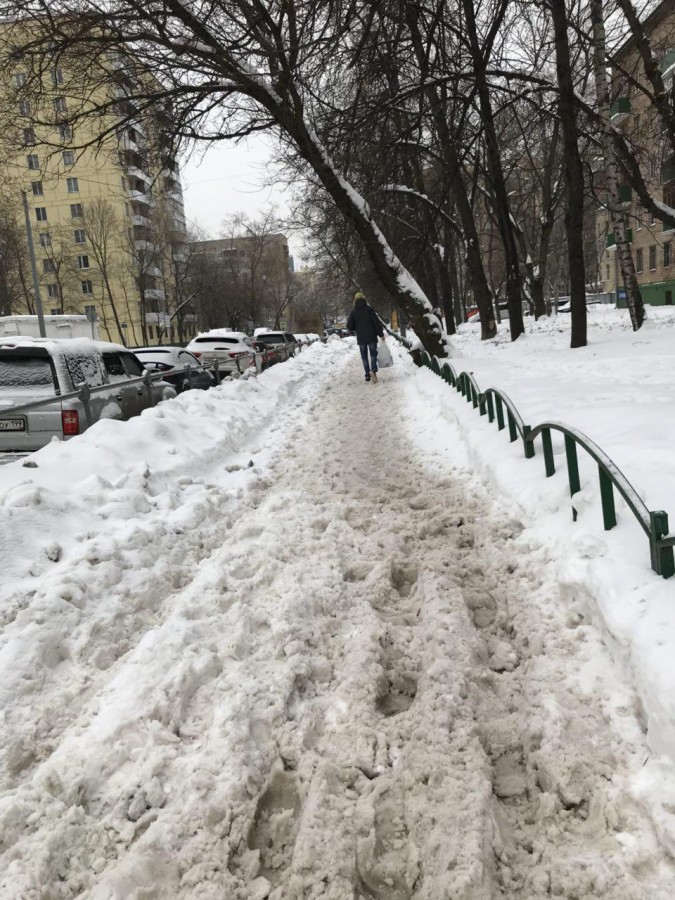 Москва снег