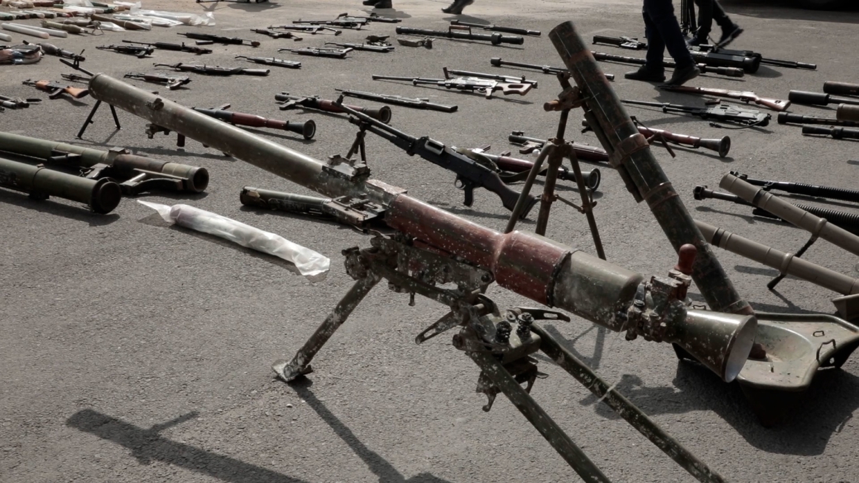 В сирийском Хомсе сотрудники безопасности обнаружили схрон с оружием террористов