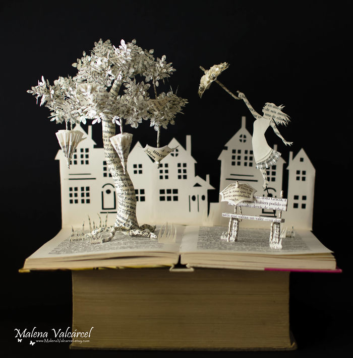 I Make Paper Miniatures And Incorporate Some Of Them To My Book Sculptures