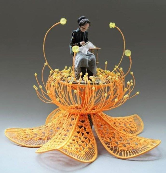 Необычное использование простой пряжи. Восхищает  безграничность фантазии и талантов! handmake,вязание,поделки своими руками,разное