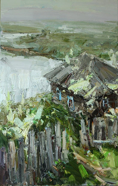 «Яблони в цвету», холст, масло,