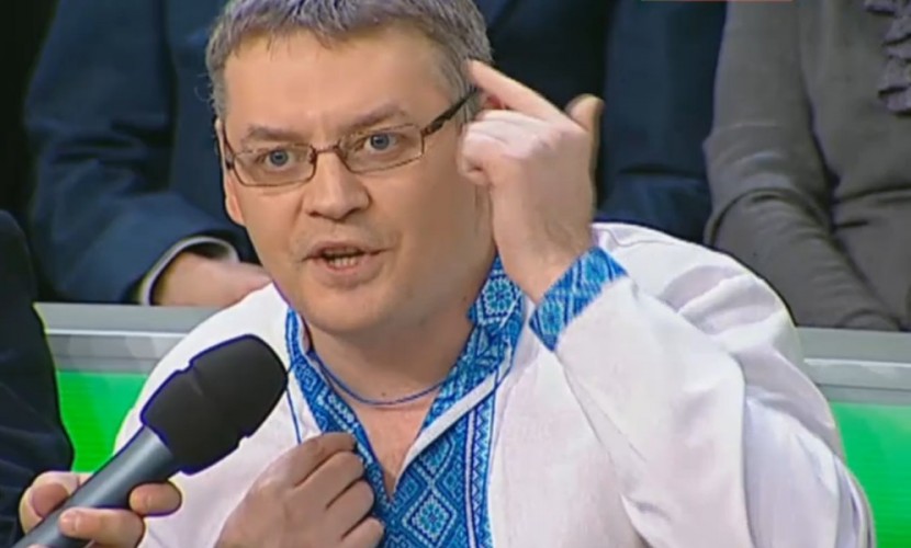 Украинского националиста в белорусской вышиванке опозорили в прямом эфире телеканала НТВ 