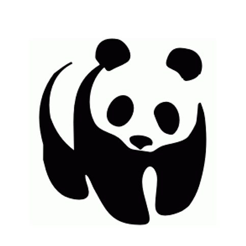 Панда — логотип WWF. Пример негативного пространства в логотипах. 