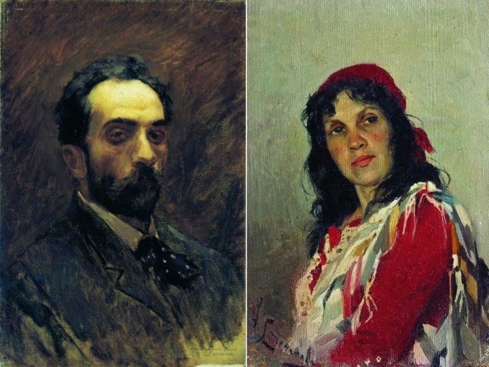 Слева – И. Левитан. Автопортрет, 1890-е гг. Справа – А. Степанов. Портрет С. П. Кувшинниковой, конец 1880-х гг. Слева – И. Левитан. Автопортрет, 1890-е гг. Справа – А. Степанов. Портрет С. П. Кувшинниковой, конец 1880-х гг.