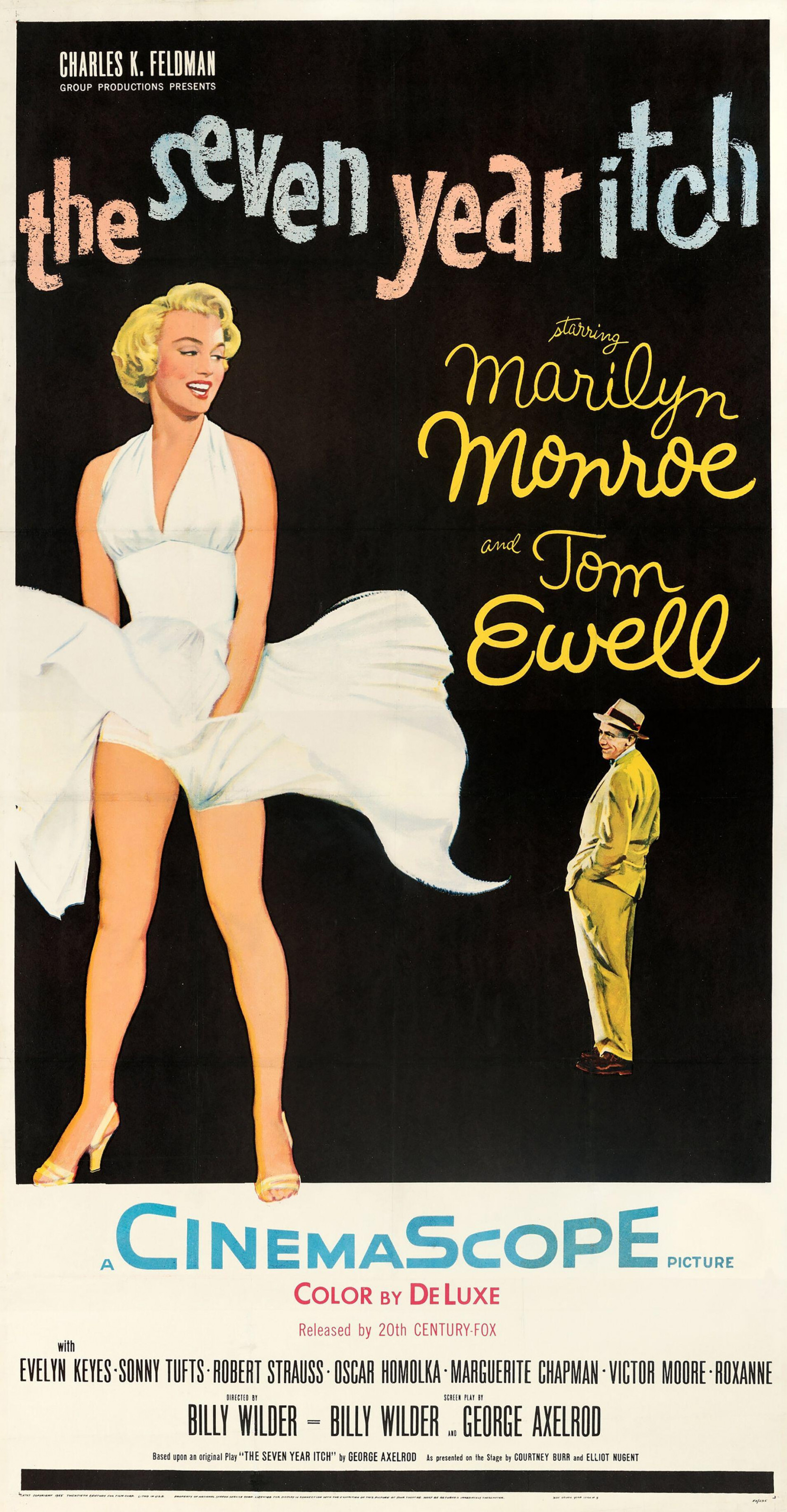Рекламный плакат фильма «Зуд седьмого года», 1955