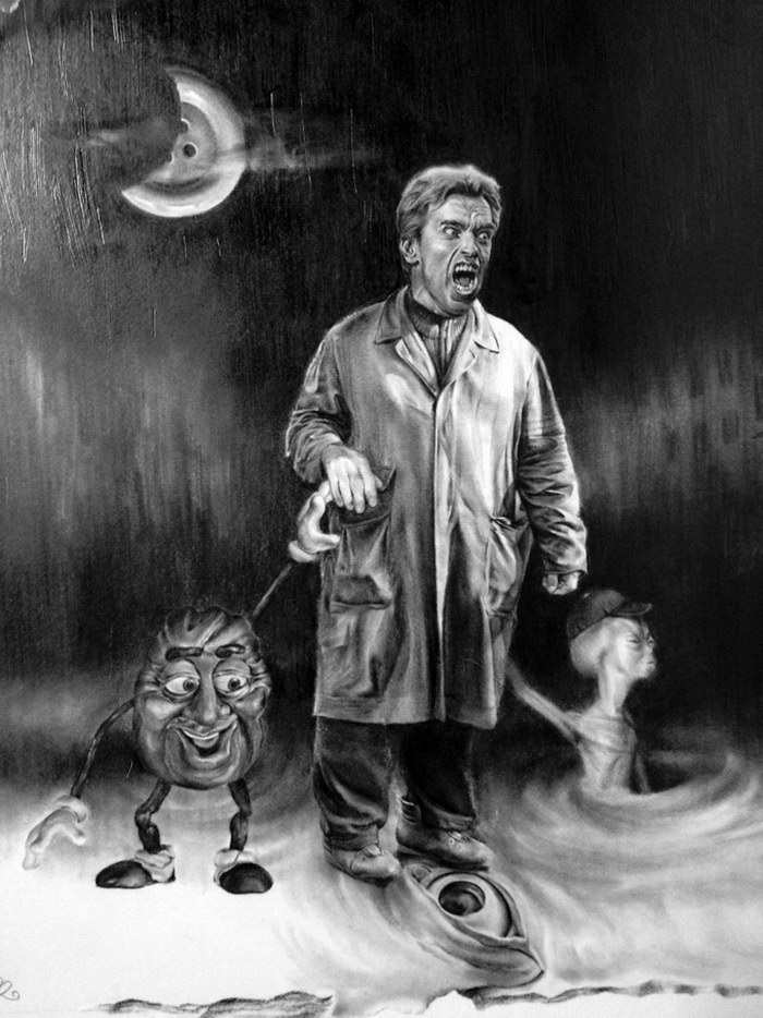 Художник выражает свой внутренний мир с помощью очень странных детальных картин Художник выражает свой внутренний мир с помощью очень странных детальных картин