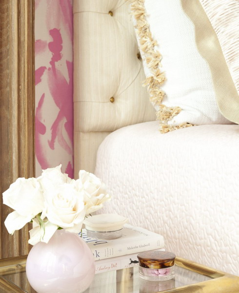 Союз гламура и классики: романтическая розовая спальня от Amanda Nisbet Союз гламура и классики: романтическая розовая спальня от Amanda Nisbet интерьер и дизайн,мебель,спальня