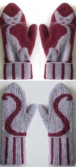 Узор для варежек спицами