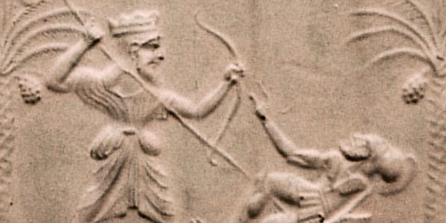 Перс убивает греческого воина