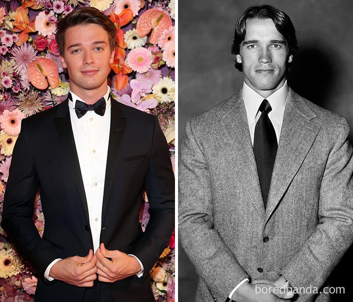 Patrick Schwarzenegger And Arnold Schwarzenegger At Age 23