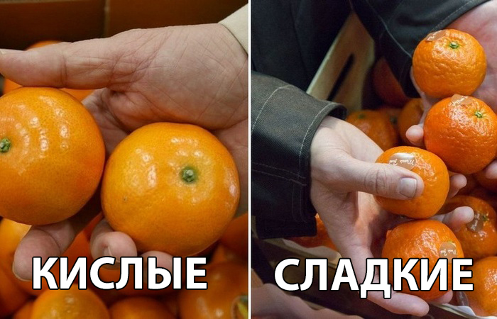 Кислый или сладкий: как узнать вкус мандаринов еще на прилавке лайфхак,полезные советы,фрукты