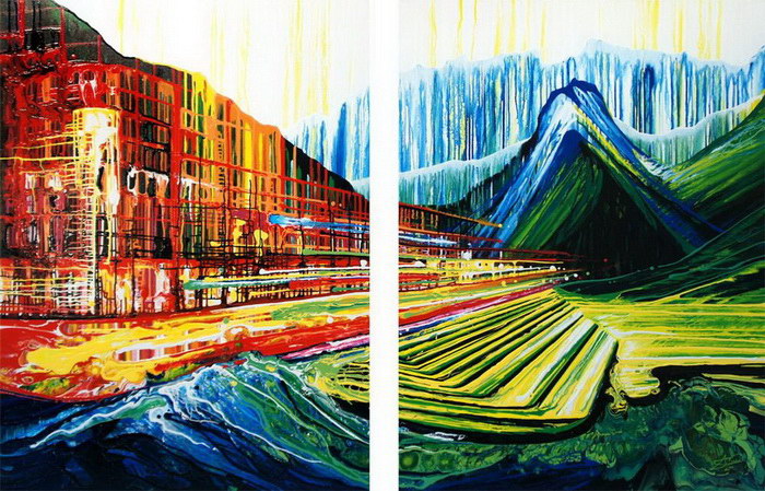 Девушка пишет картины пальцами, отказываясь от использования кистей 