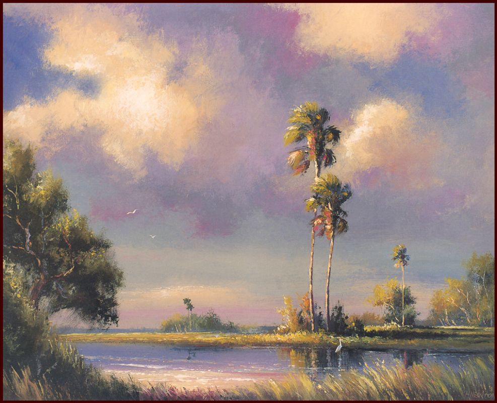 Пейзаж 40. Картины пейзажи Гарольд Ньютон. Florida Highwaymen картины. Картины с флоридскими пейзажами. Сальватор Орнандо пейзажи.