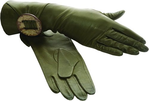 зеленые замшевые перчатки