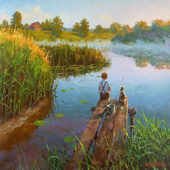 Художник Дмитрий Левин. Вдали от суеты, в тиши аллей, на деревенских улицах весенних Художник Дмитрий Левин. Вдали от суеты, в тиши аллей, на деревенских улицах весенних
