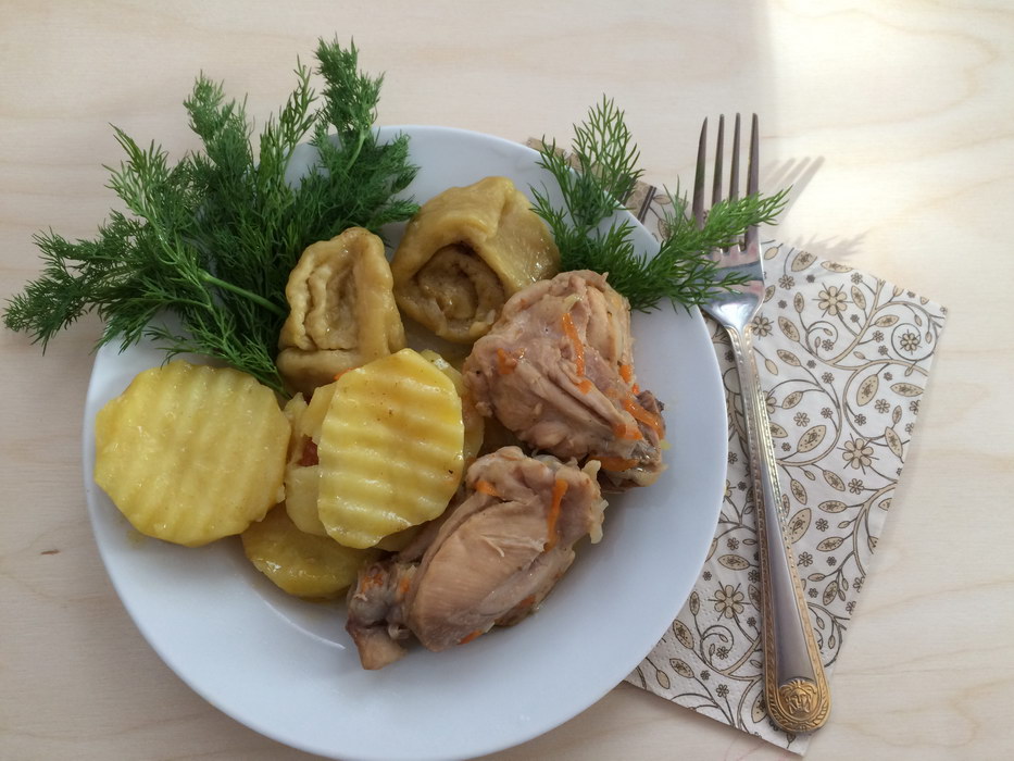 Штрули с курицей и картофелем - оригинальное блюдо из Германии
