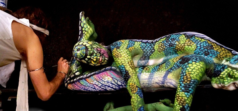 Chameleon Body Art