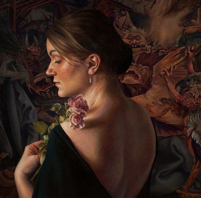 Картина в картине художника Агнешки Ниенартович ИНТЕРНЕТ ШКАТУЛКА,Картина в картине художника Агнешки Ниенартович