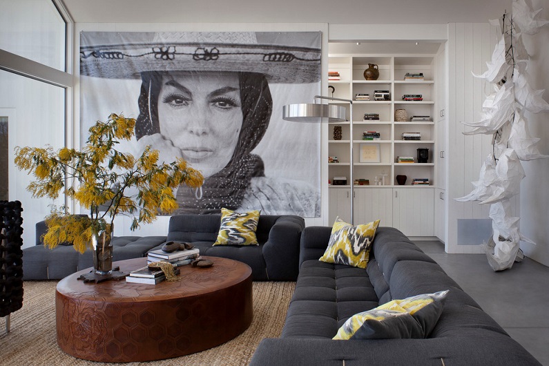 Как использовать большие картины в интерьере идеи для дома,интерьер и дизайн
