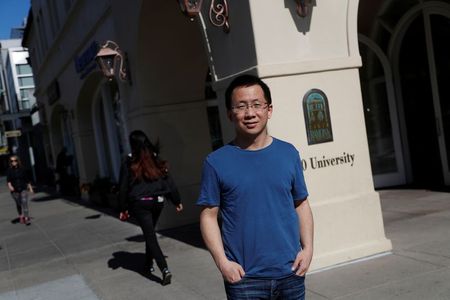 Zhang Yiming, founder and global CEO of ByteDance, poses in Palo Alto, California, U.S., March 4, 2020. Picture taken March 4, 2020. REUTERS/Shannon Stapleton