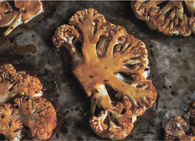 «Стейки» из цветной капусты закуски,кулинария,овощные блюда